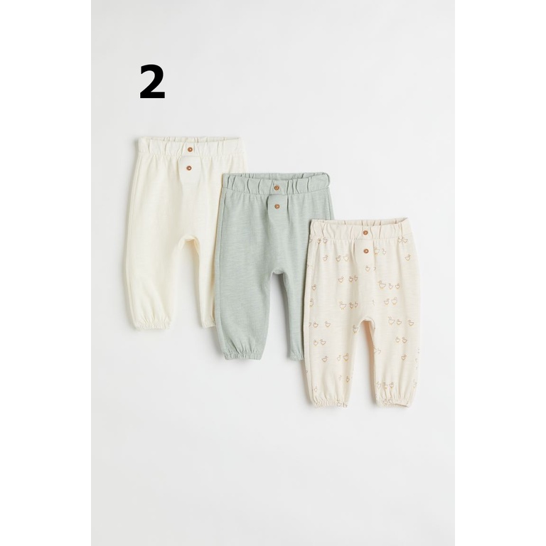 Set 3 quần thun dài bé sơ sinh, Hờ mờ US săn SALE, có nhiều mẫu, chất liệu 100% cotton
