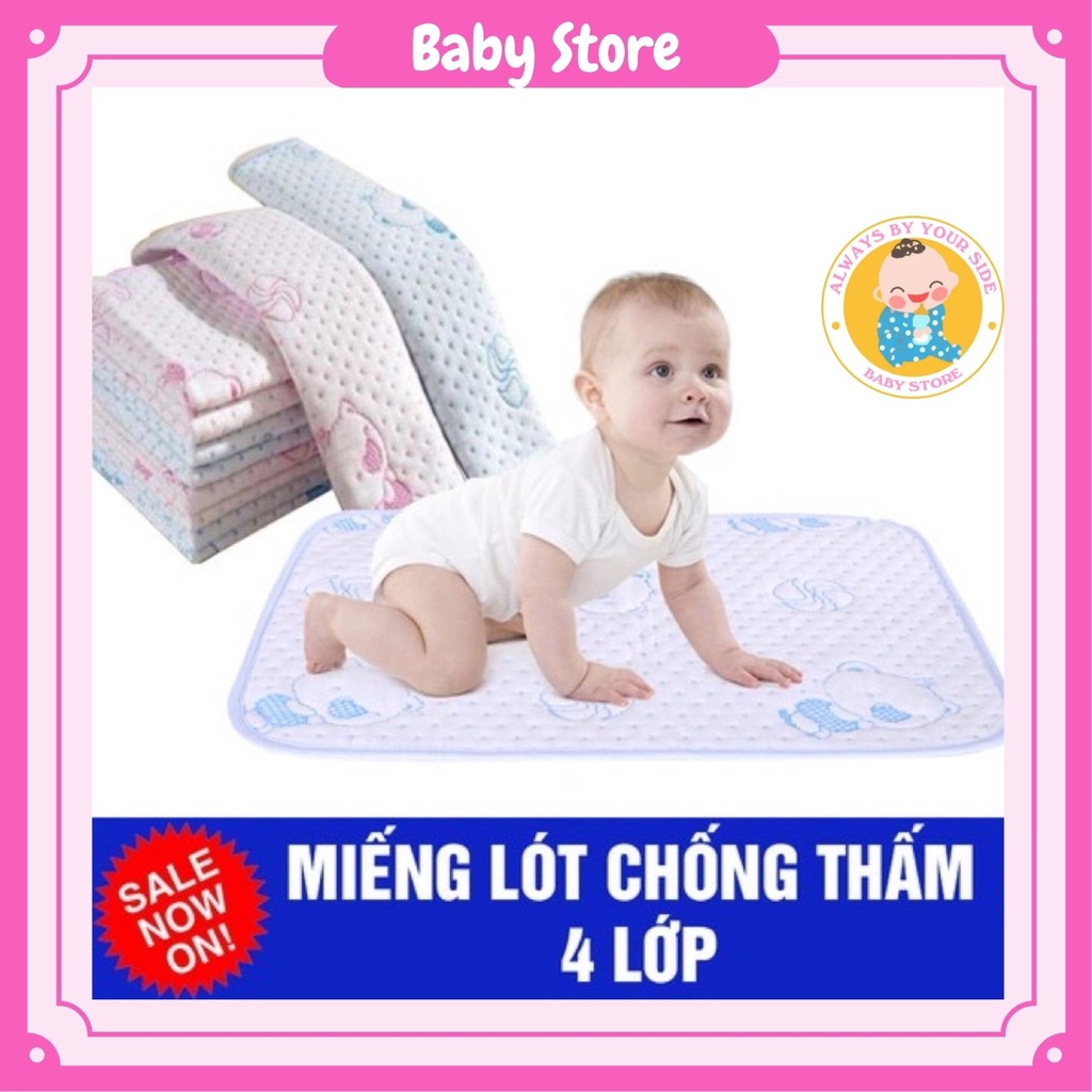 [HCM - GIÁ TỐT] Tấm Lót Chống Thấm 4 Lớp 50cm*70cm