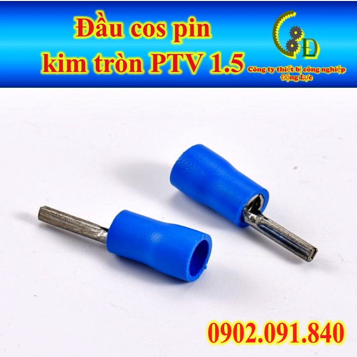 Đầu cos pin tròn đặc PTV 1.25-10, PTV 5-13 ✴️ cốt kim bọc phủ nhựa, cosse bấm nối dây điện 0.5mm, 1.5mm, 5mm bằng đồng