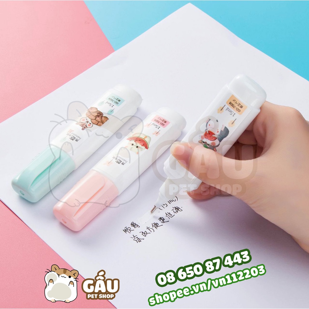 Bút xóa nước Hamster cute, bút xóa nước nhiều mẫu dễ thương