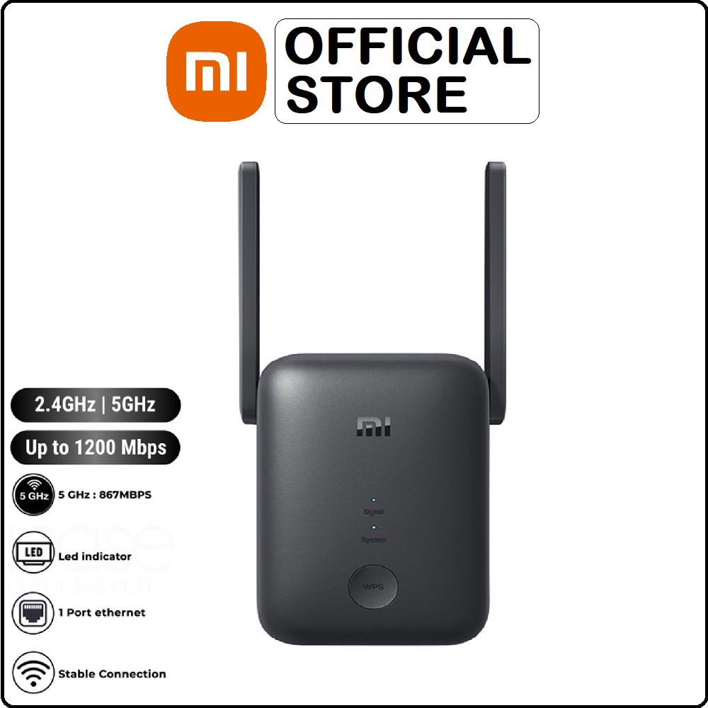 [Mã ELMALL10 giảm 10% đơn 500K] Kích sóng Wifi Xiaomi Mi WiFi Range Extender AC1200 EU, có cổng Lan