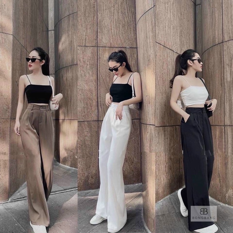QUẦN TÂY SUÔNG DÁNG SIÊU DÀI vải dày đẹp ko giãn- hình thật shop chụp