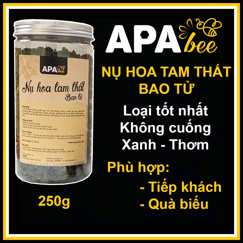 [Mã 267FMCGSALE giảm 8% đơn 500K] Nụ hoa tam thất bao tử APABEE - Giải độc gan - Mát gan - Ngủ Ngon