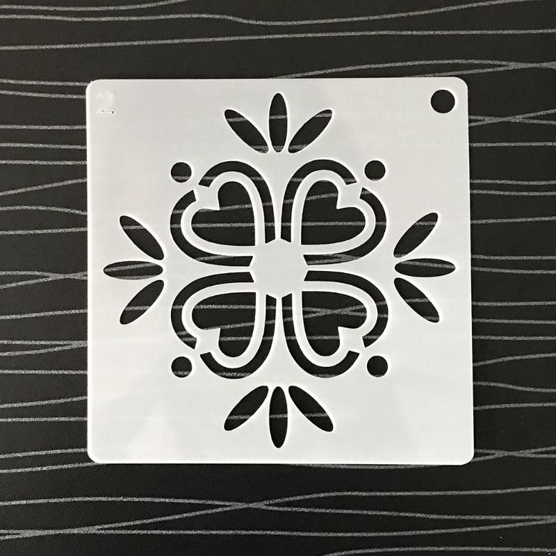 Set 48 Khuôn Vẽ Họa Tiết Mandala 10x10cm Trang Trí Sổ Tay Diy