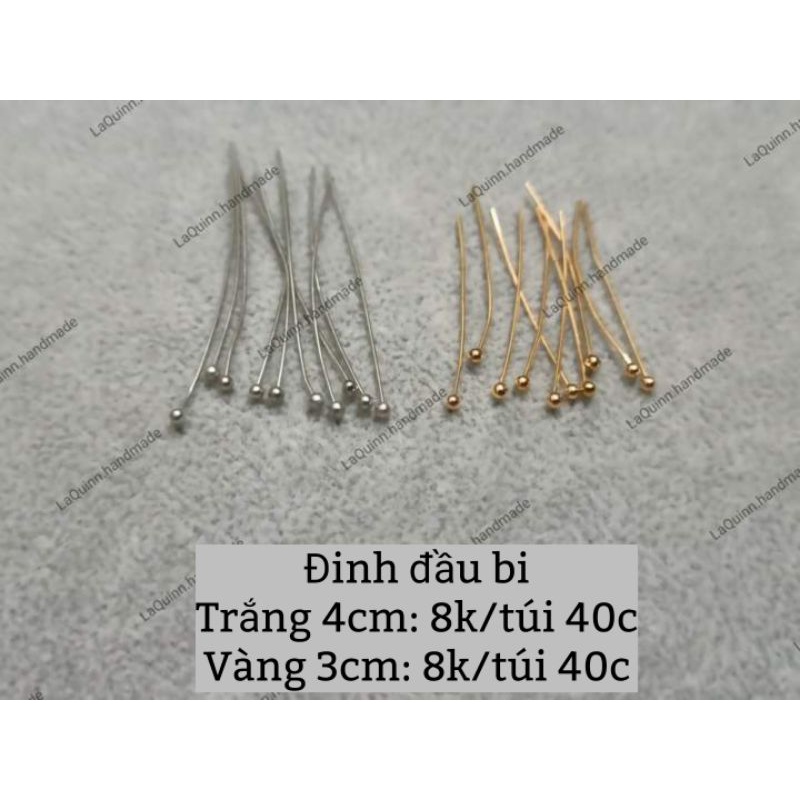 Đinh xâu hạt nhiều kiểu làm trang sức - nguyên liệu handmade