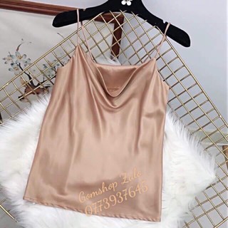 Mã WASTAPR giảm 10K đơn 50K] Áo 2 dây CỔ ĐỖ xuất dư - Ảnh thật - Chất phi bóng bao đẹp