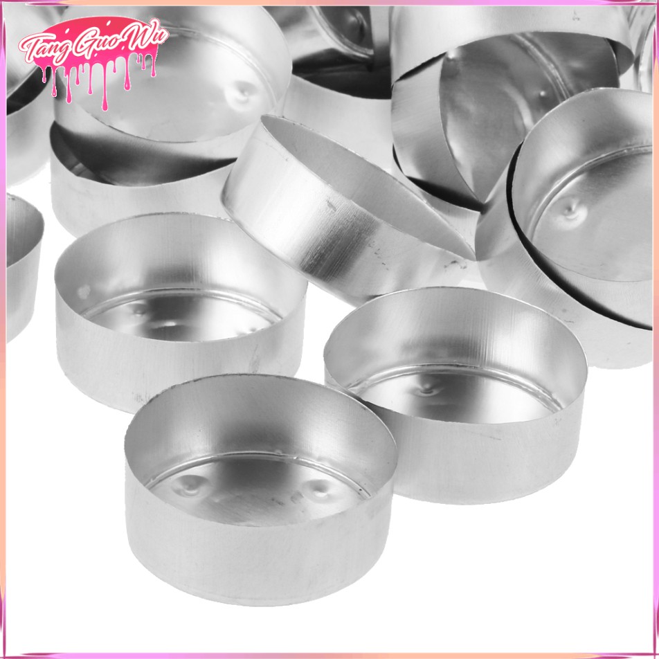 400pcs Aluminum Tea Light Case Container Và Nến