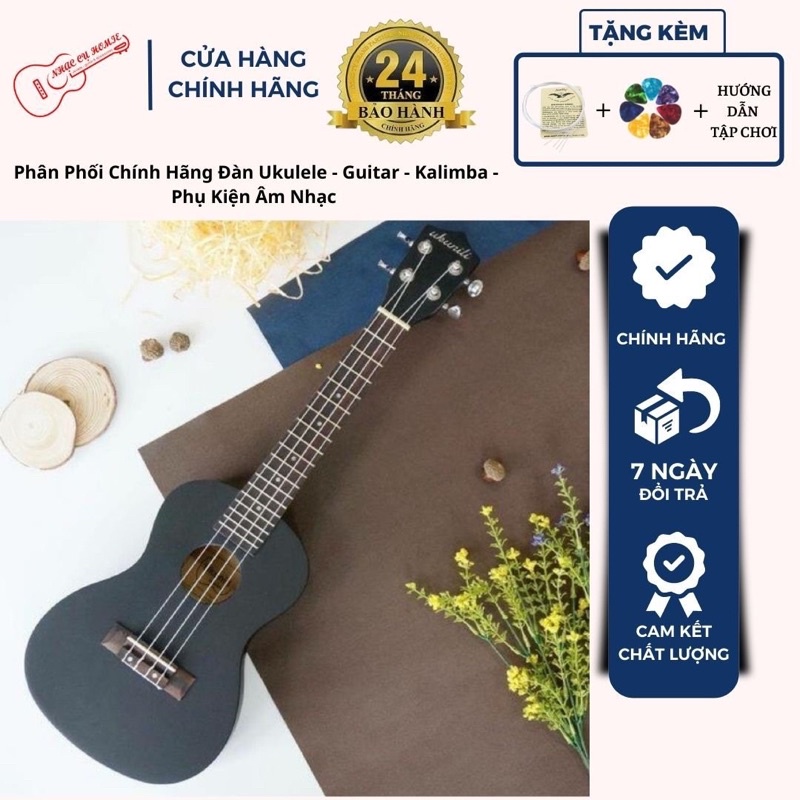 ĐÀN UKULELE CONCERT ĐEN TRƠN