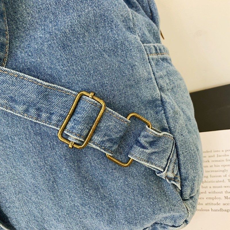 Ba Lô Denim Thời Trang Mùa Hè 2022 Sức Chứa Lớn Dành Cho Nữ