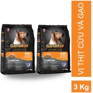 Ganador adult túi : 3kg. thức ăn cho chó trưởng thành cừu & gạo