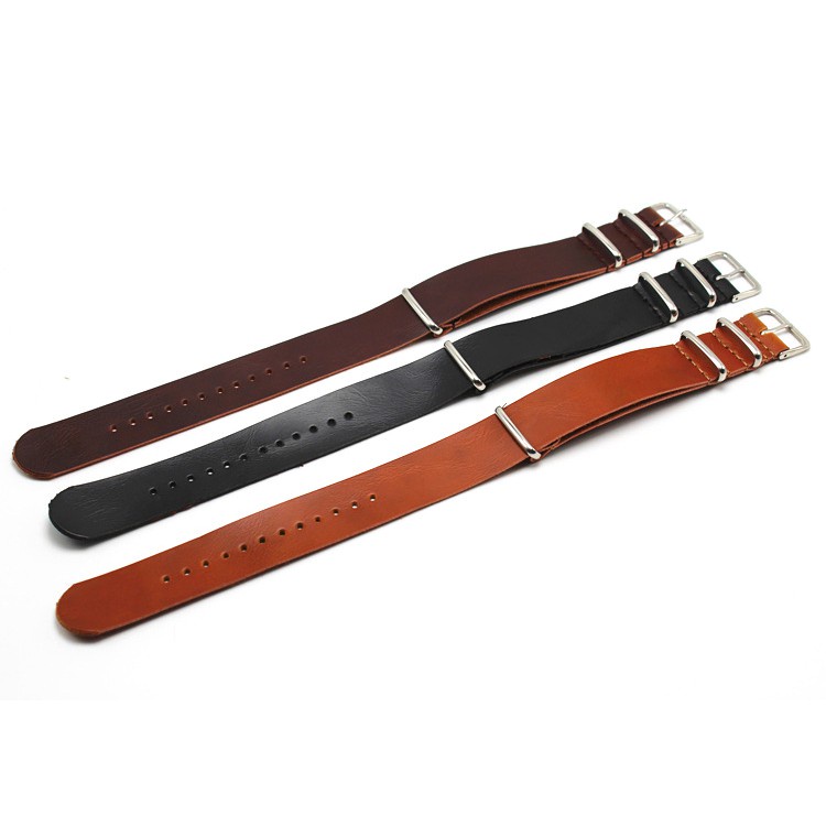 Dây Đeo Da Siêu Mỏng 18mm 20mm 22mm 24mm Thay Thế Cho Đồng Hồ