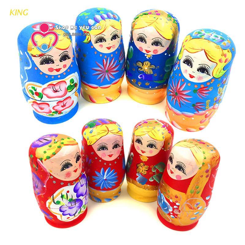 Bộ 5 Búp Bê Nga Matryoshka Bằng Gỗ