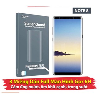 Miếng dán màn hình note 8 full màn h6 hãng gor cao cấp - dán dẻo cường lực gor cho samsung galaxy note 8