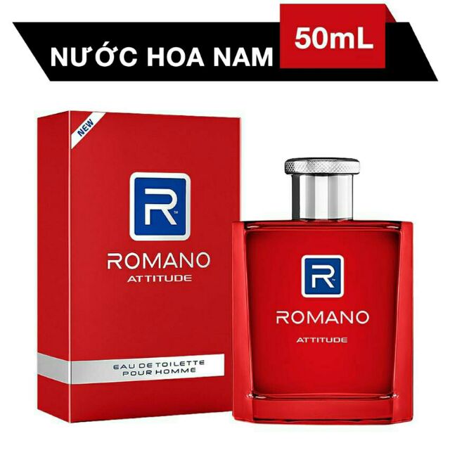 (Đủ màu) Nước hoa cao cấp Romano 50 ml.