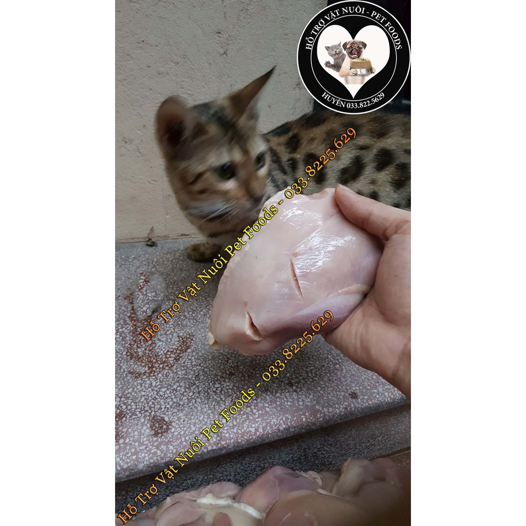 Ức gà loại 2 tươi ngon cho chó mèo túi 2kg