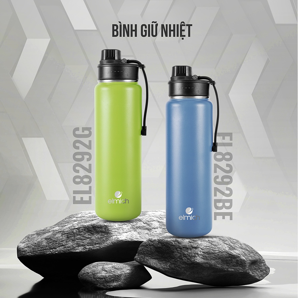 [LIFEMCMBP4 -12% đơn 250K] Bình giữ nhiệt thể thao inox 304 Elmich EL-8292 dung tích 700ml