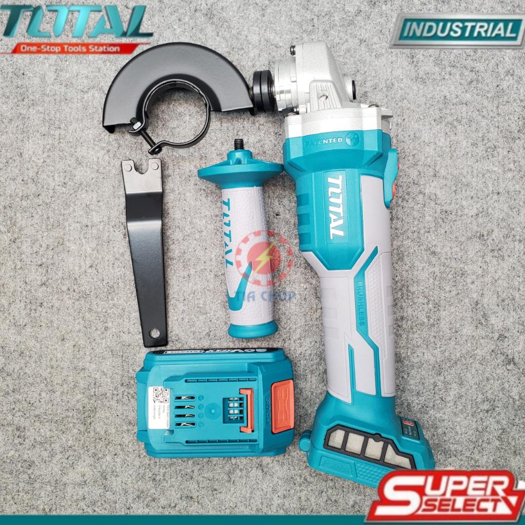 MÁY MÀI GÓC DÙNG PIN TOTAL 20V MOTOR KO CHỔI THAN TAGLI1002