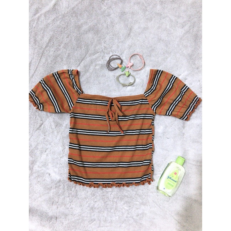 Áo croptop kẻ sọc, áo kiểu kẻ sọc