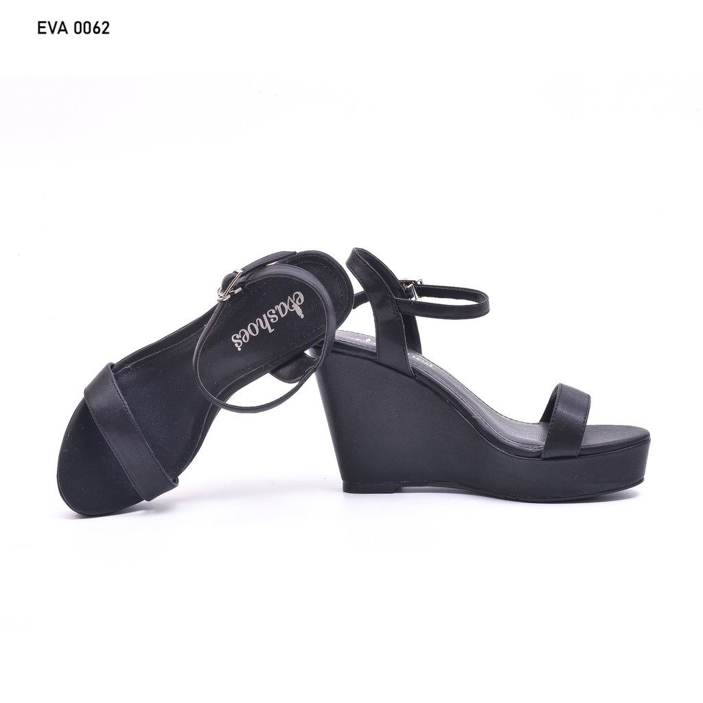 Dép Sandal nữ đế xuồng quai ngang 9cm Evashoes Eva0062