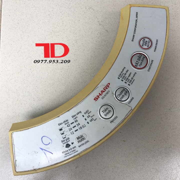 Bo mạch Máy Giặt SHARP 5 phím A638, SHARP ES-N780EV N785EV N850EV HÀNG THÁO MÁY