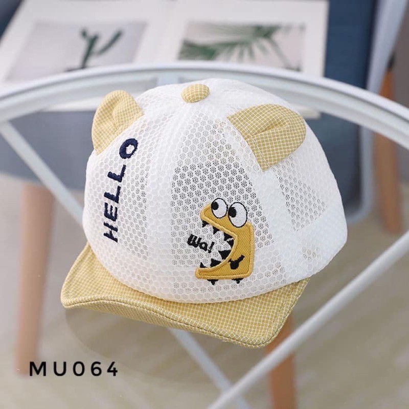 Mũ lưới bé trai siêu bảnh MU64 cho bé 3-12m