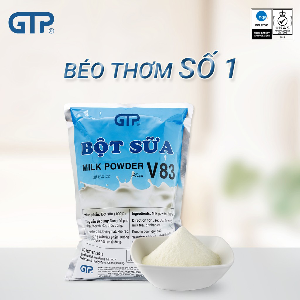 Bột sữa béo V83 GTP- Béo, thơm đậm vị dùng để pha trà sữa, thức uống