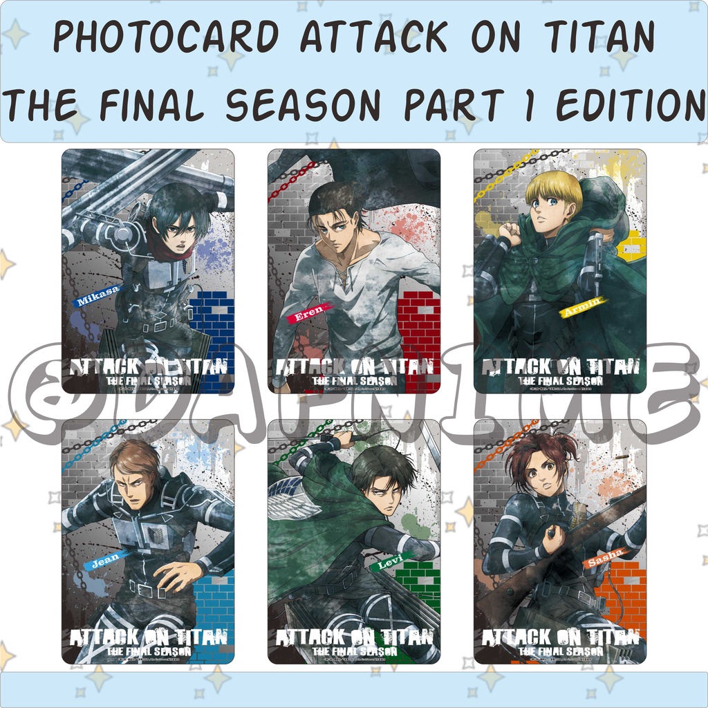Bộ 1 Tấm Thẻ Ảnh Phim attack on titan Độc Đáo