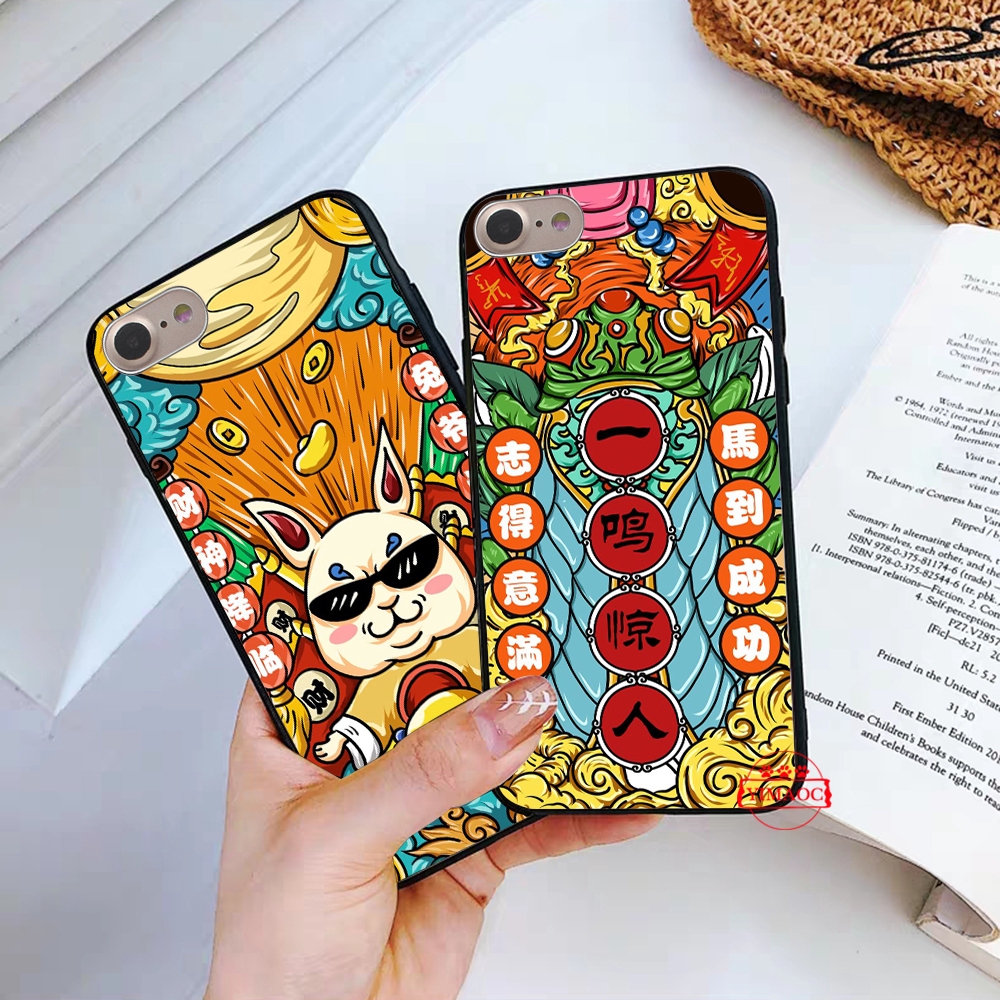 Ốp điện thoại mềm in họa tiết thần tài Trung Hoa cho iPhone XS Max XR X 11 Pro 7 8 6 6S Plus | BigBuy360 - bigbuy360.vn