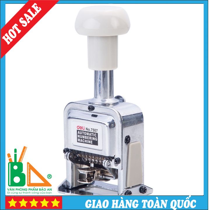 Dấu Nhảy Kim Loại 7 Số Deli, Bạc -1 Chiếc - E7507