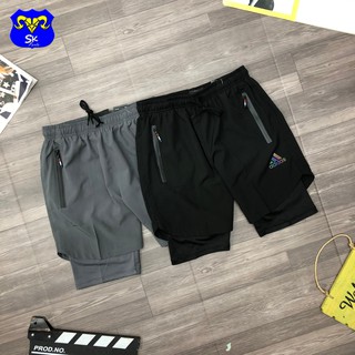 Quần đùi 2 lớp nam thể thao