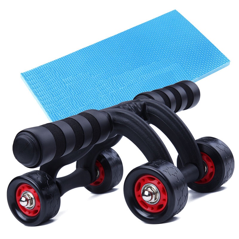 Con lăn tập bụng 4 bánh đa năng tặng miếng lót đầu gối cao cấp