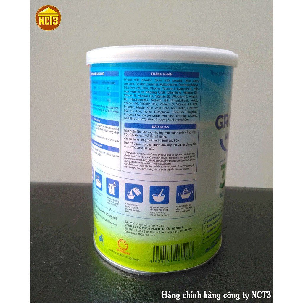 (Rẻvôđịch)  Sữa Bột Cho Trẻ Trên 3 Tuổi GROOT MAAK  HƯƠNG VANI (900g) (Hàng chính hãng công ty NCT3 ) .