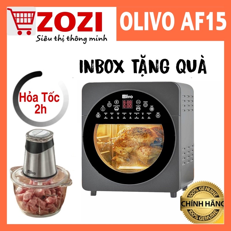 Nồi Chiên Không Dầu OLIVO AF15 - 16 Chức Năng - Thương Hiệu Mỹ, olivo AF 15