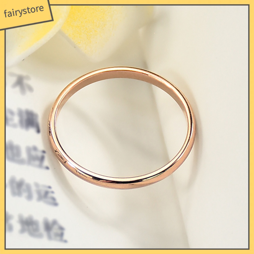 Nhẫn Thép Titan Mạ Bạc Thiết Kế Đơn Giản Thời Trang