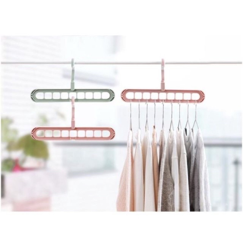 Móc treo quần áo đa năng 9 lổ