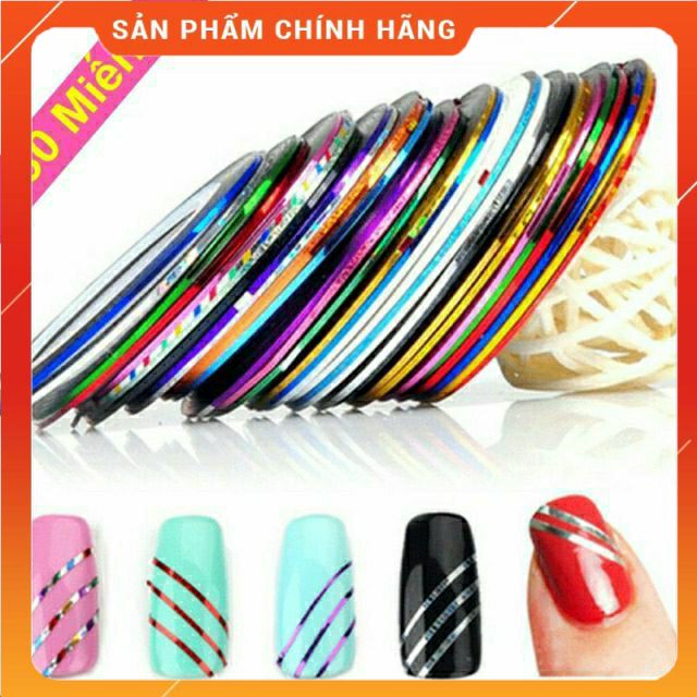 Dây kim tuyến trang trí móng 30 cuộn đủ màu Thiên Di Nail