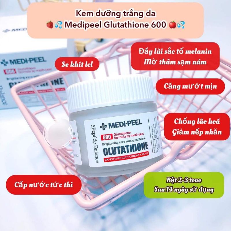 [CHÍNH HÃNG]  KEM DƯỠNG TRẮNG DA MEDIPEEL GLUTATHIONE 600