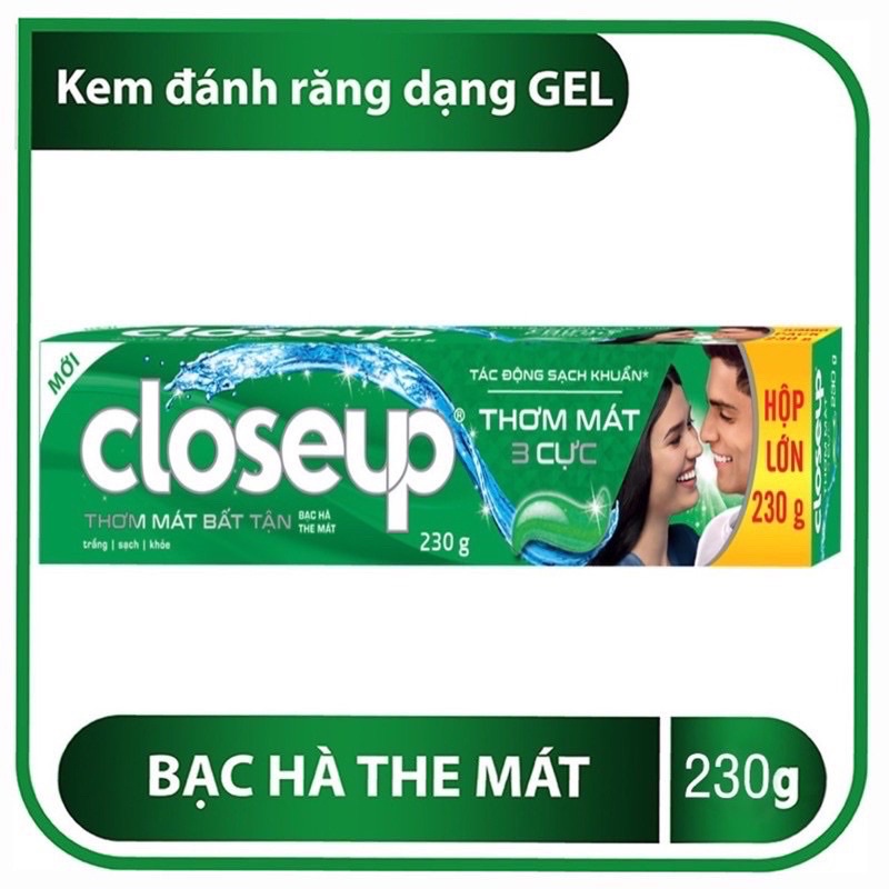 1 Kem+1 bàn chải đánh răng Closeup Bạc Hà loại lớn 230g