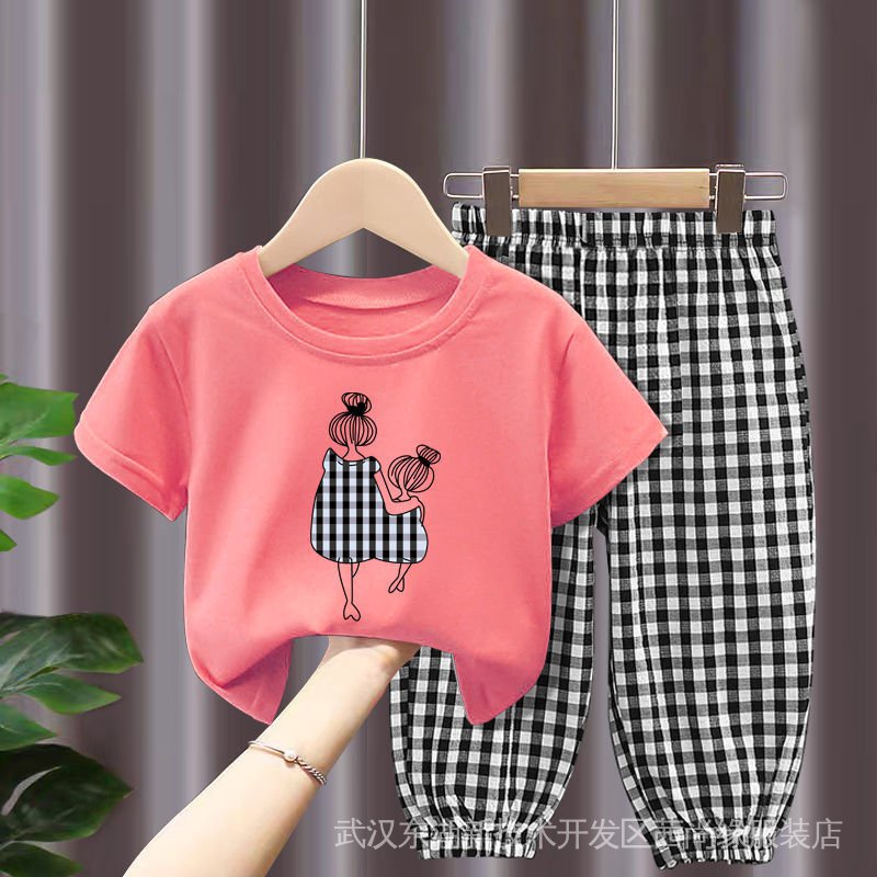 Set Đồ Thời Trang Mùa Hè Phong Cách Phương Tây Cho Bé Gái