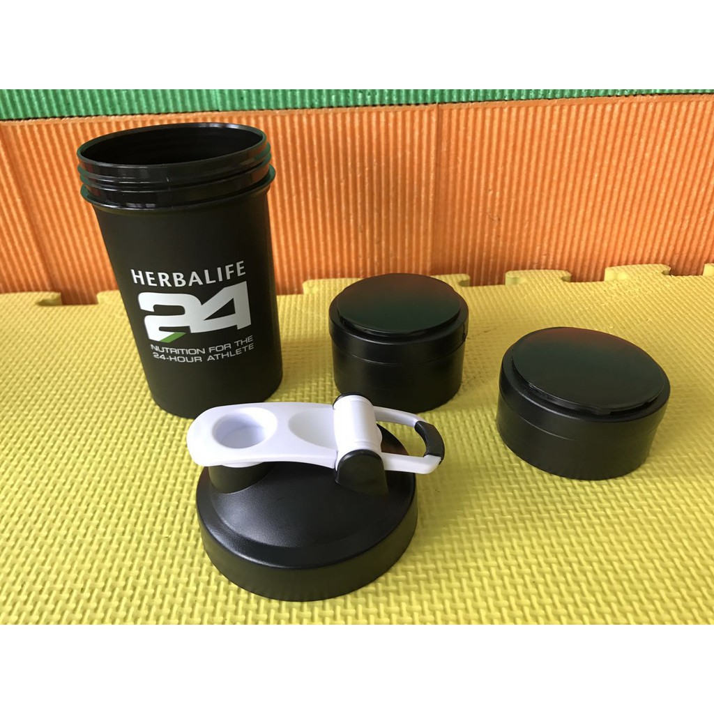 Bình lắc shake 3 ngăn HBL, 3 ngăn đựng, dung tích 700ml, có lò xo,