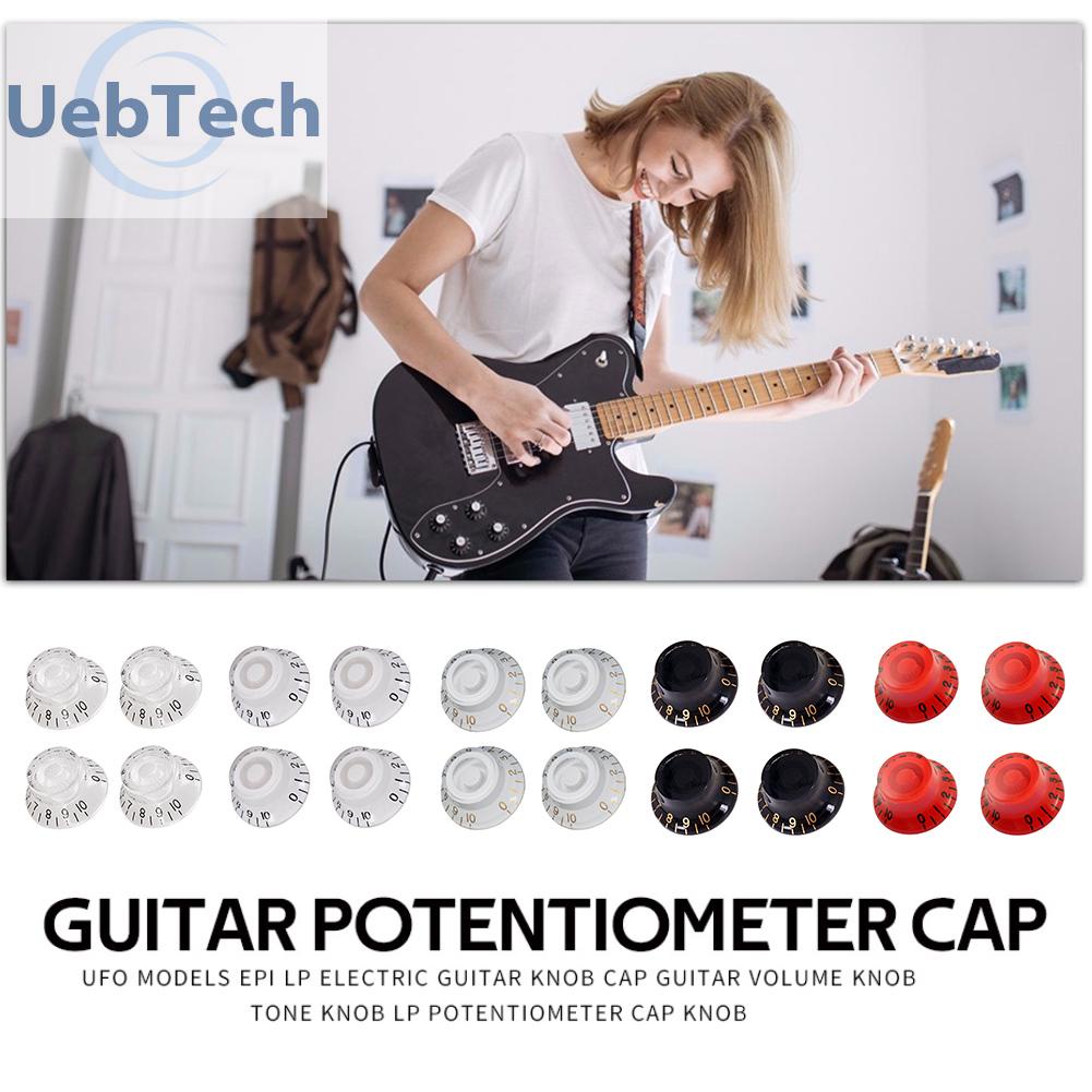 Uebtech 4x Acrylic Guitar Volume Tone Speed Control Knob for LP SG Electric Guitar