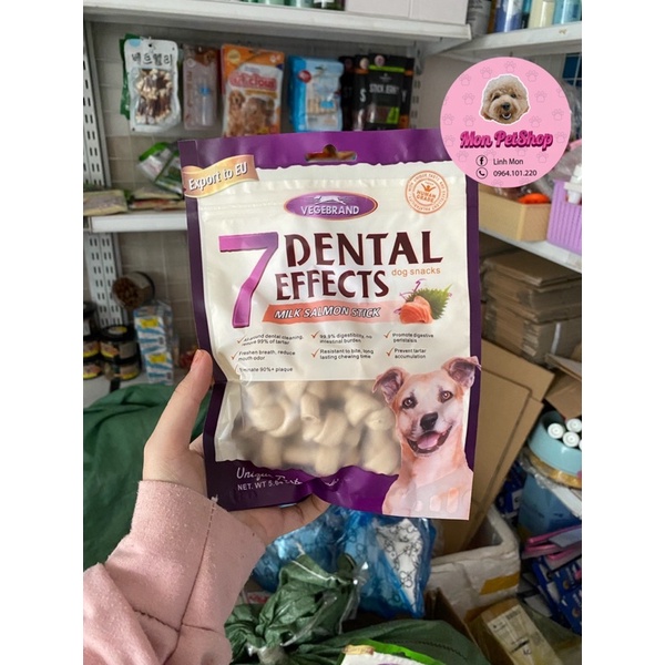 [Có sẵn] Thanh xương gặm 7dental gói 160gr