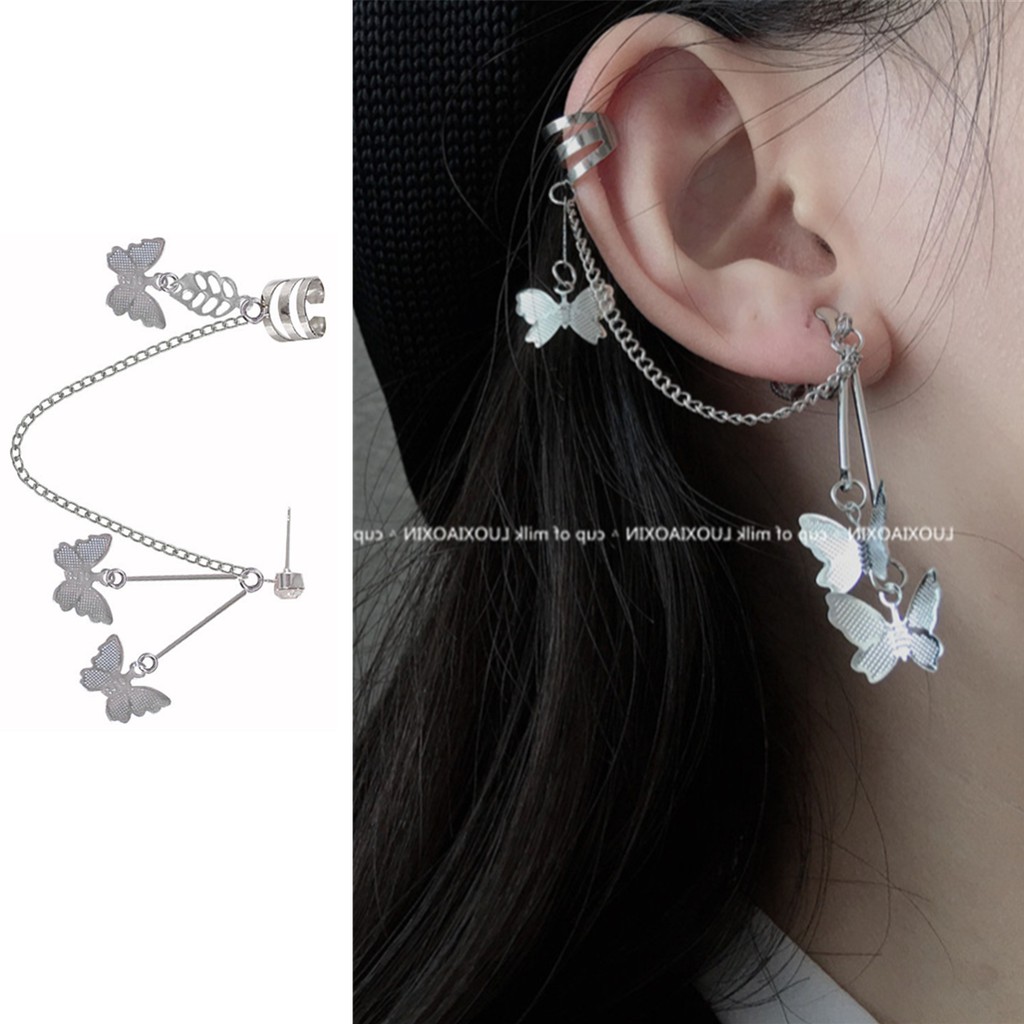 Bông Tai Dạng Dây Xích Hình Bướm B833