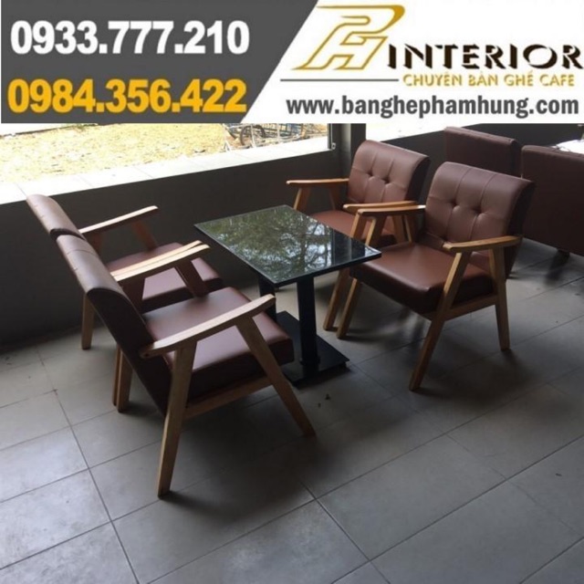 Bàn ghế cafe sofa gỗ giá rẻ