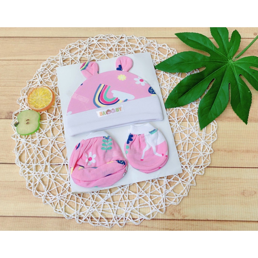 BỘ MŨ NÓN VÀ BAO TAY CHÂN CHO BÉ SƠ SINH/GỬI MẪU NGẪU NHIÊN