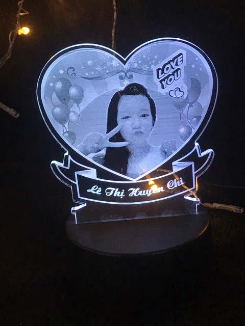 Đèn ngủ led 3d khắc hình ảnh chân dung theo yêu cầu DLT0001