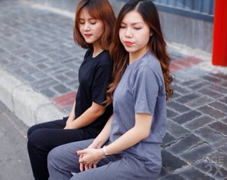 ÁO THUN NAM TRƠN AGE2X - XANH ĐEN ĐỐM