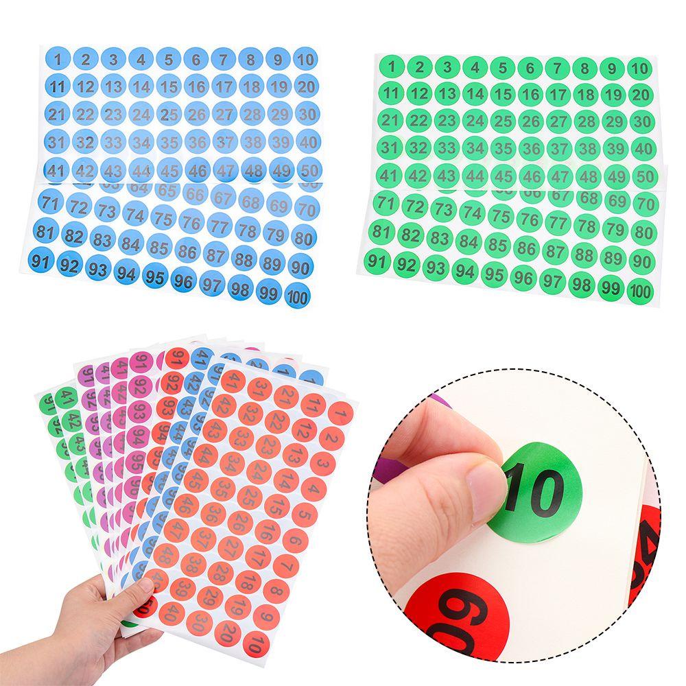 Set 10 Tấm Sticker Đánh Dấu Số Dán Trang Trí Thủ Công
