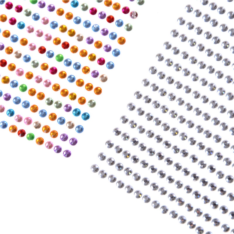 Bộ 750 Hạt Đá Pha Lê 3mm Tự Dính Trang Trí Xe Hơi