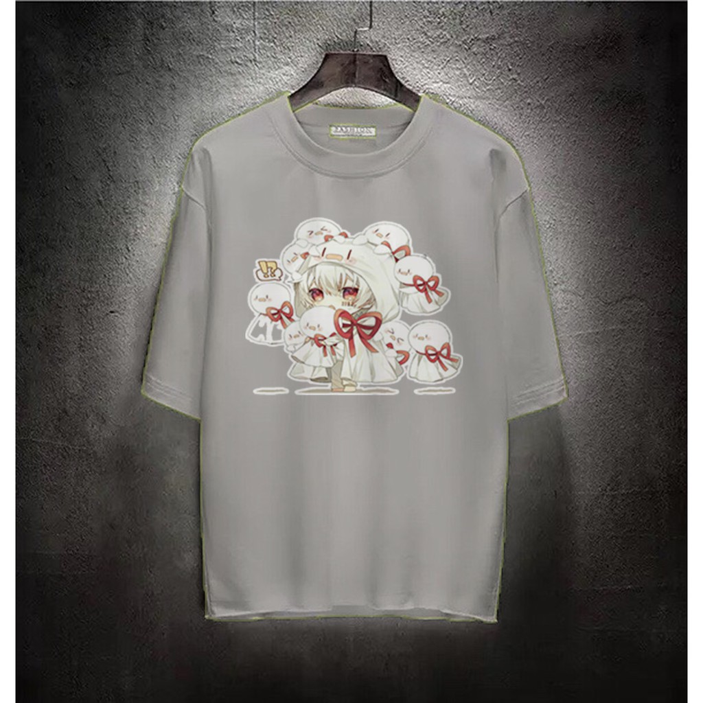 Áo thun Cotton Unisex - Nhân vật Mafumafu - Chibi - Mafumafu và chiếc đầm búp bê thời tiết